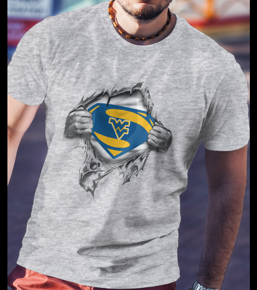 West Virginia Mountaineers Superman Symbol T-Shirt