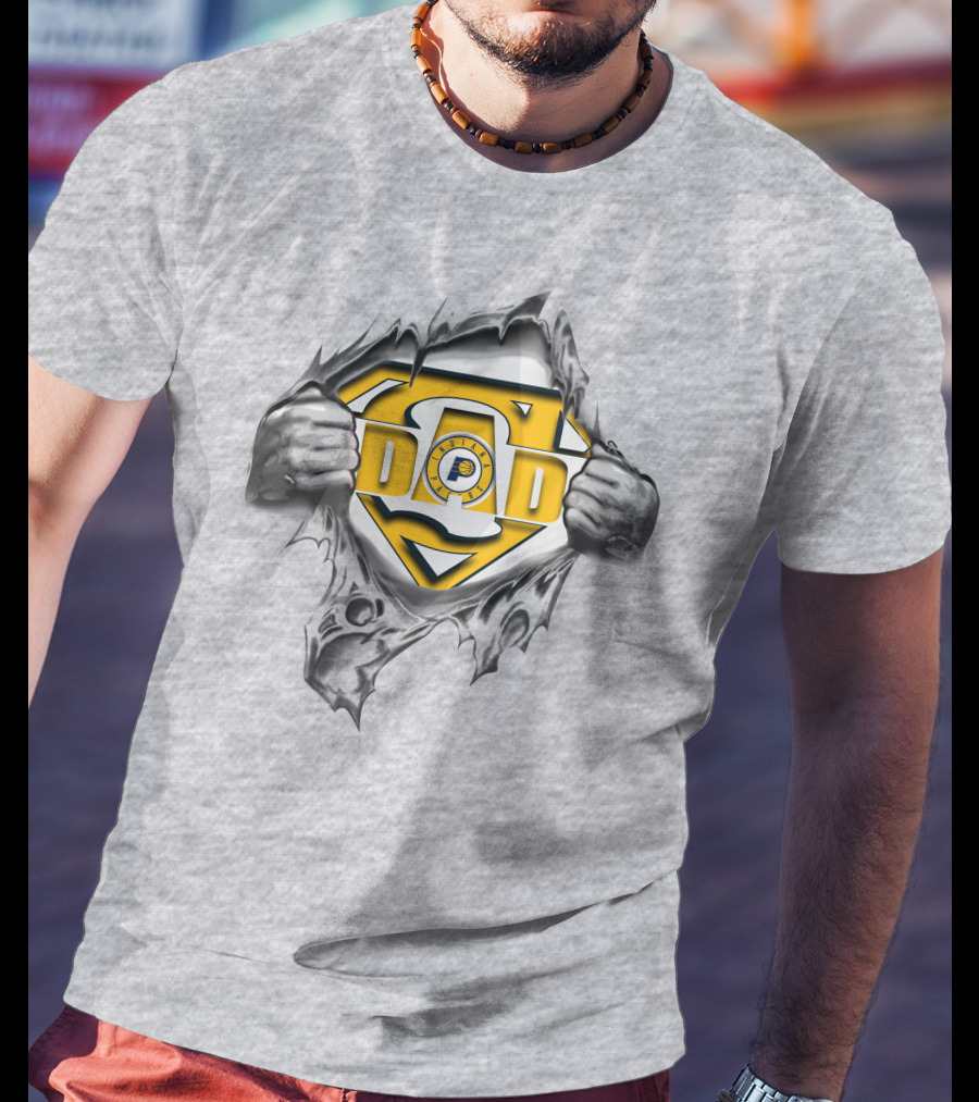 Indiana Pacers Super Dad Logo Strength T-Shirt