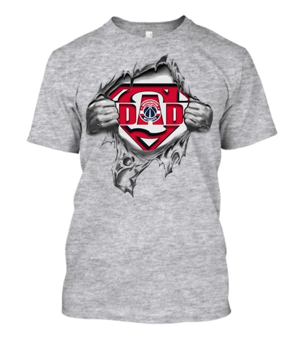 Washington Wizards DAD Super Logo With Torn T-Shirt