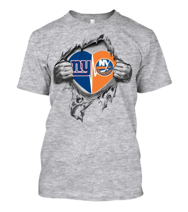 New York Giants And Islanders It's In My Heart T-Shirt