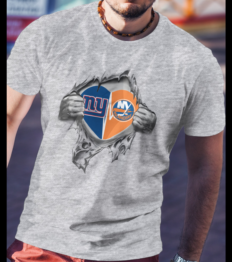 New York Giants And Islanders It's In My Heart T-Shirt
