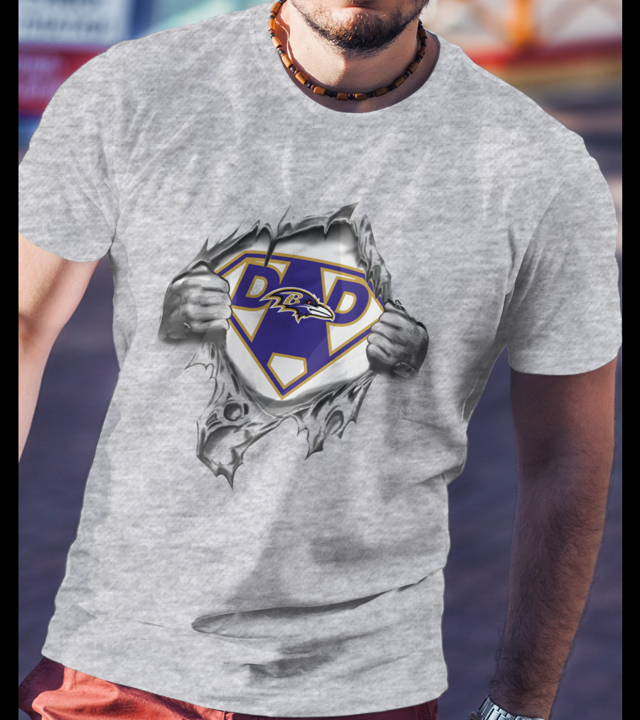 Ravens Super Dad Baltimore Football Fan T-Shirt