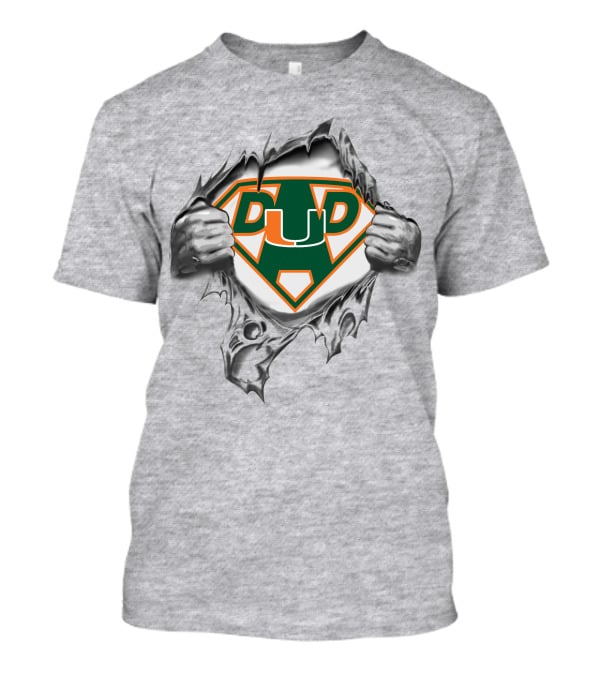Miami Hurricanes Dad Superman Logo Super Dad T-Shirt