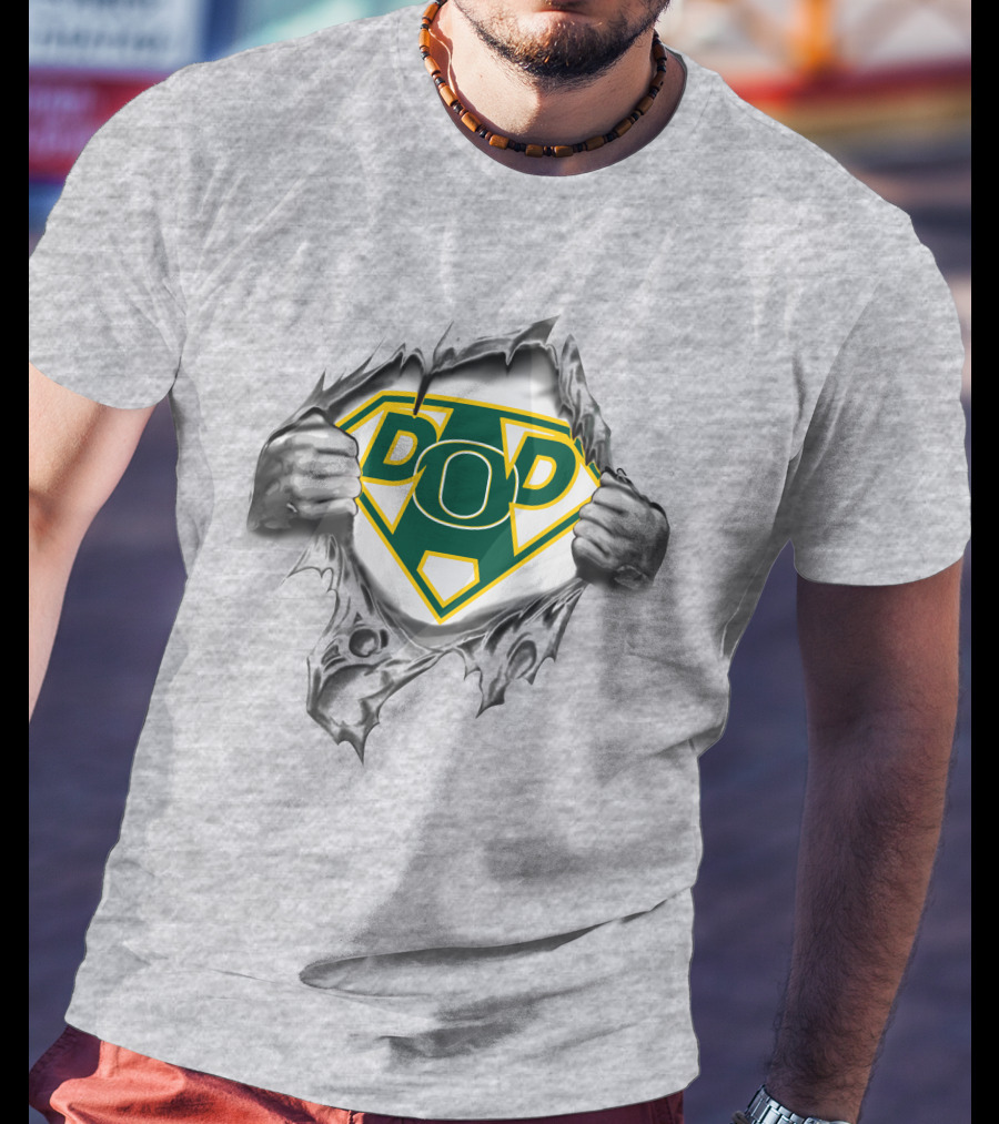 Oregon Ducks Super Dad Emblem Burst T-Shirt