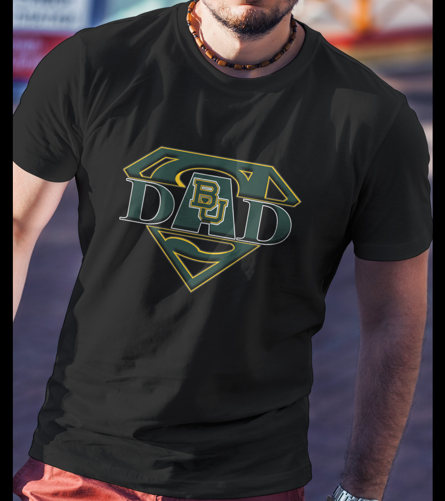 Baylor University BU Super Dad Emblem T-Shirt