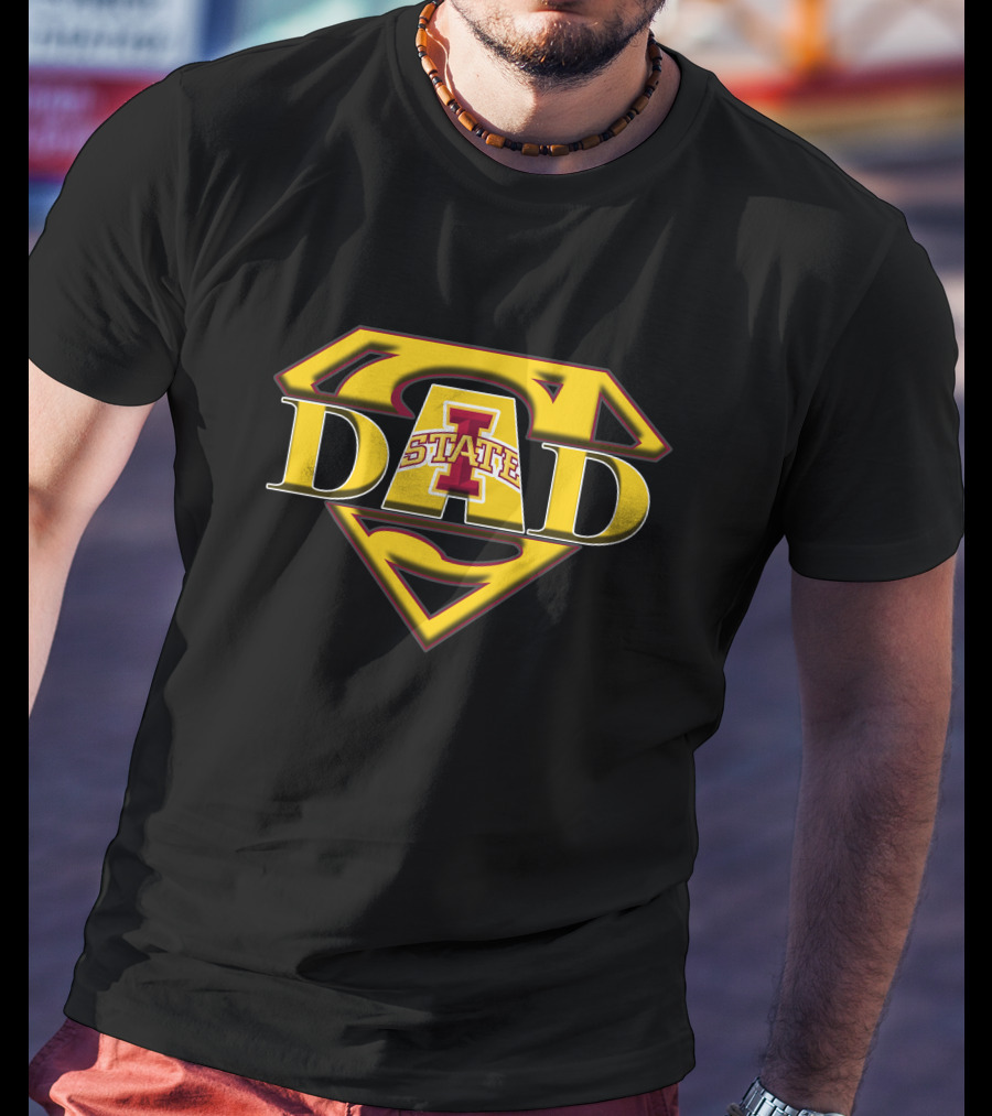 Iowa State Cyclones Super Dad Logo Emblem T-Shirt