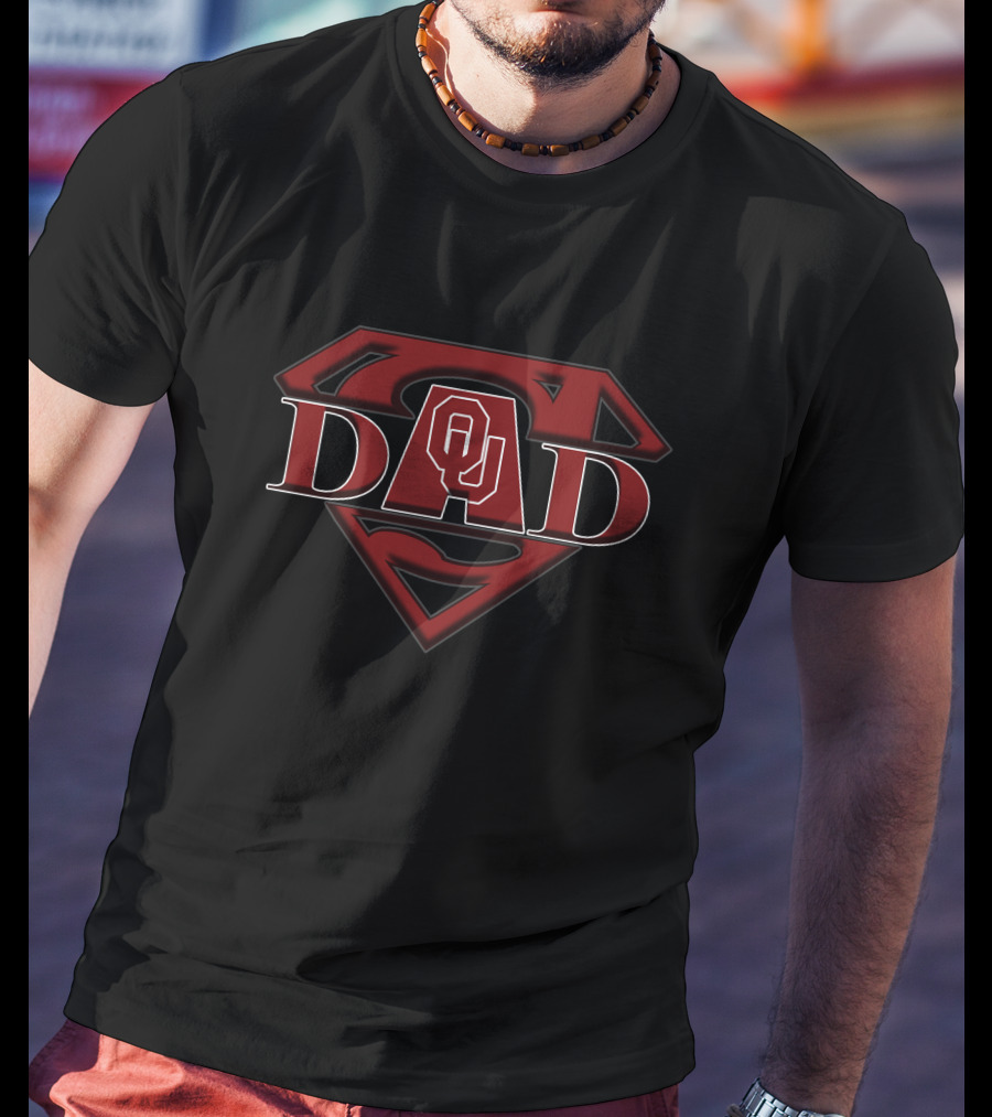 Oklahoma Sooners Super Dad Logo DAD OU T-Shirt