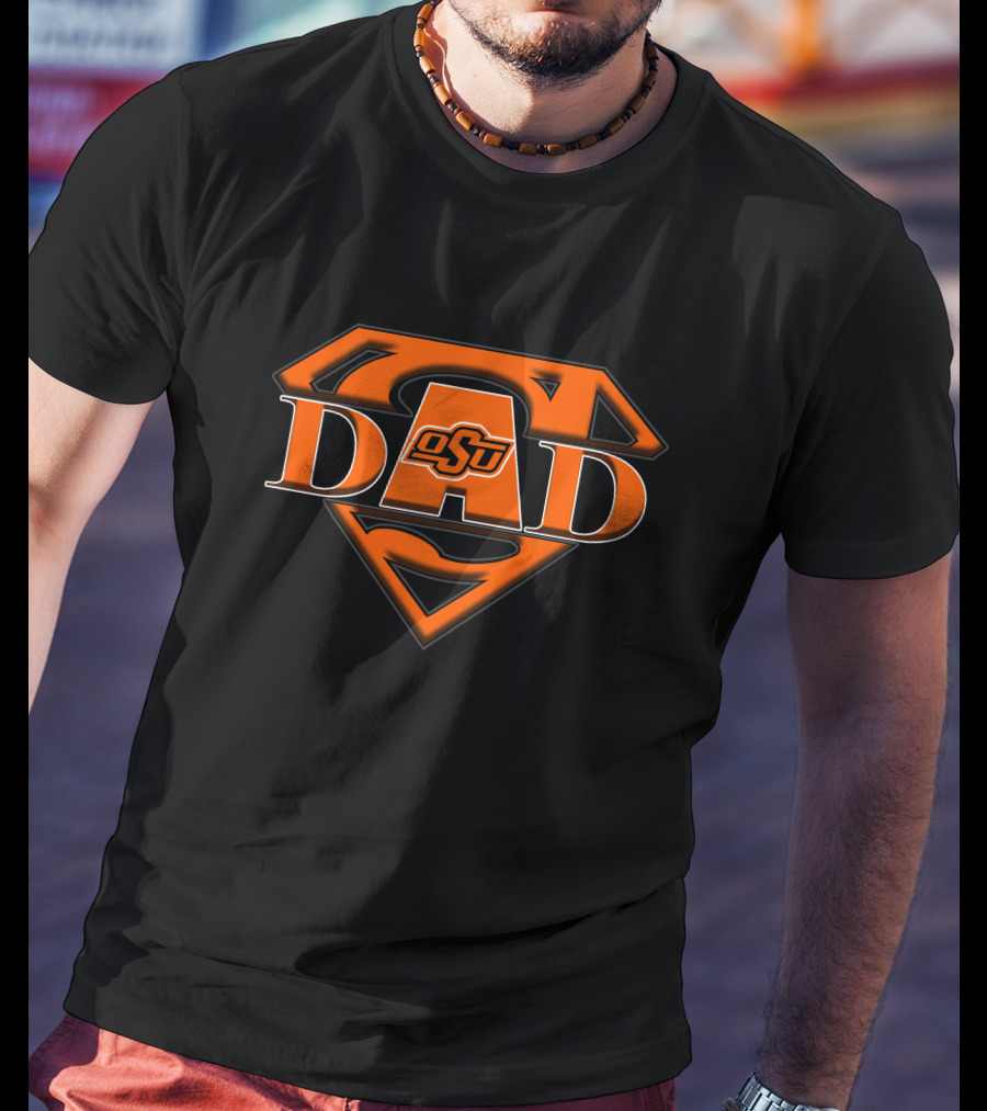 Oklahoma State Cowboys OSU Super Dad Superman T-Shirt