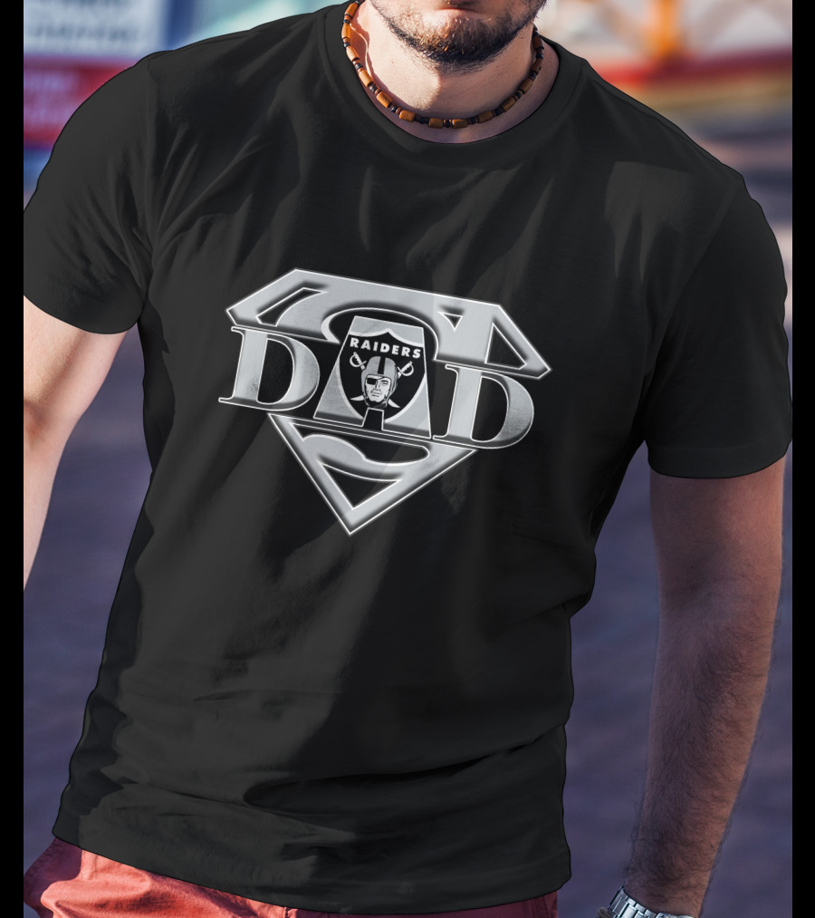 Raiders Logo Superman Emblem Dad T-Shirt