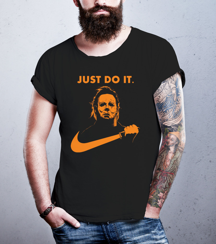 Just Do It Michael Myers Nike Halloween Knife T-Shirt