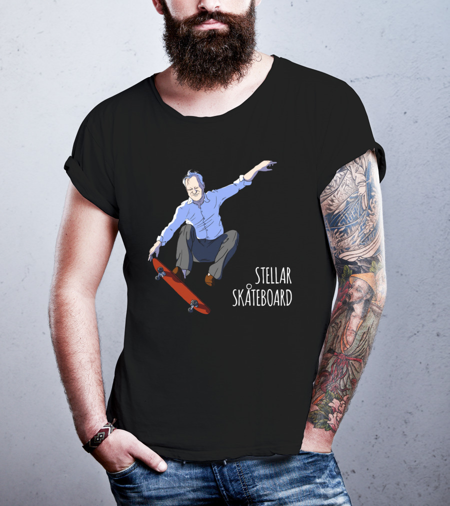 Stellar Skateboard Jump Halloween Trick With Red Skateboard T-Shirt