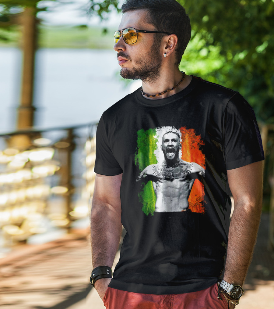 Conor Mcgregor Irish Flag Tribute Athlete T-Shirt