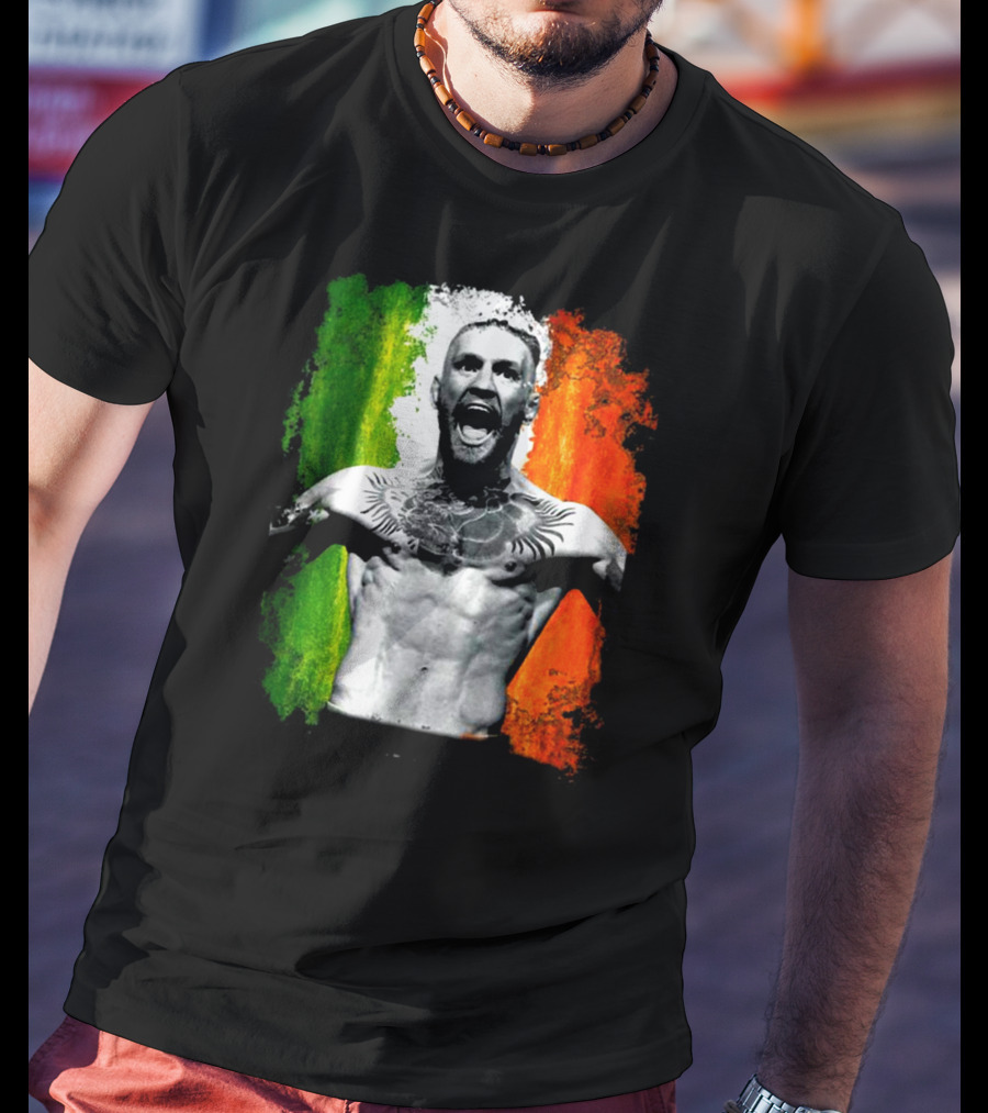 Conor Mcgregor Irish Flag Tribute Athlete T-Shirt