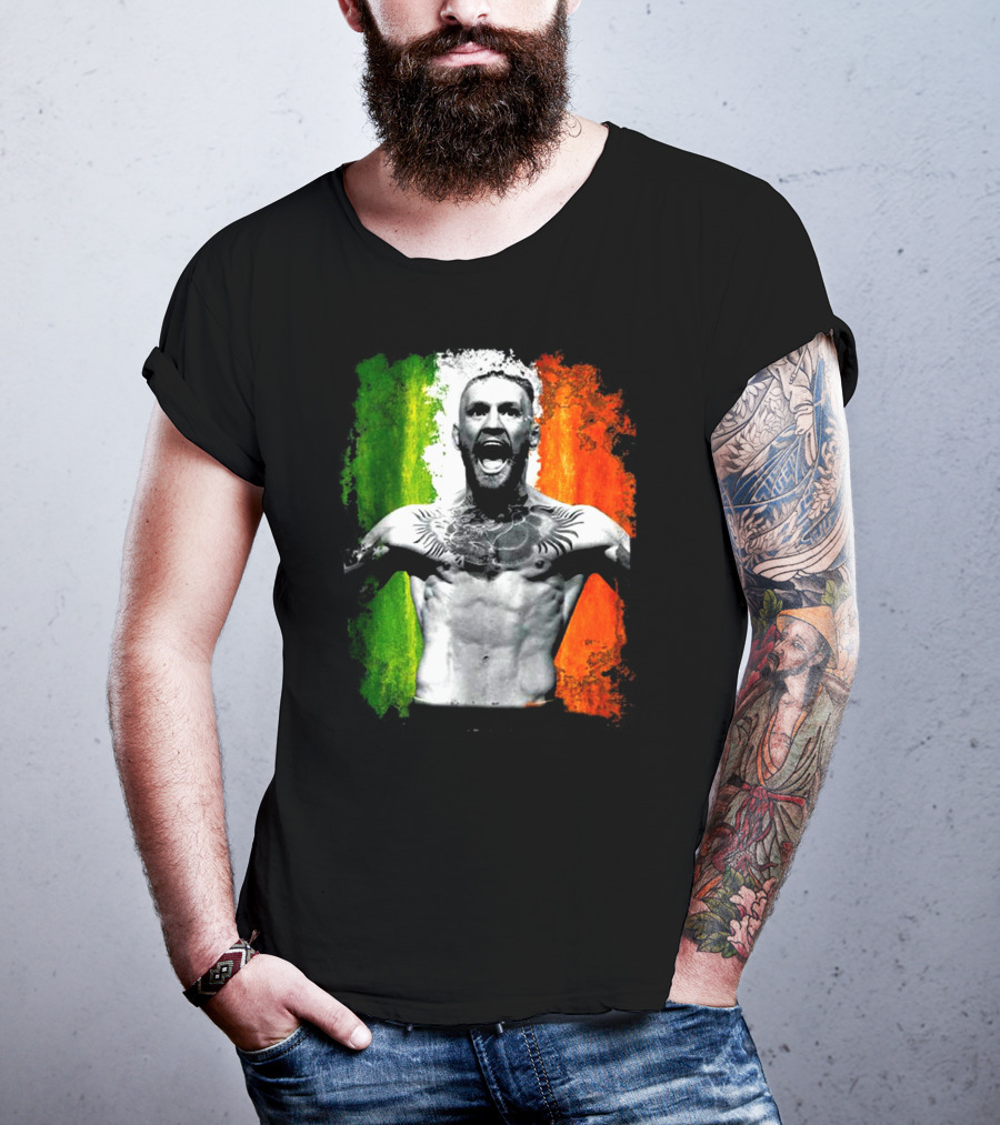 Conor Mcgregor Irish Flag Tribute Athlete T-Shirt