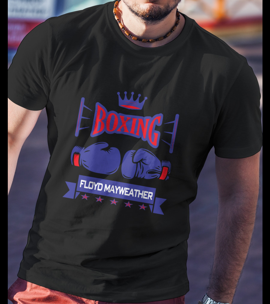 Boxing Floyd Mayweather Gloves And Crown Stars T-Shirt