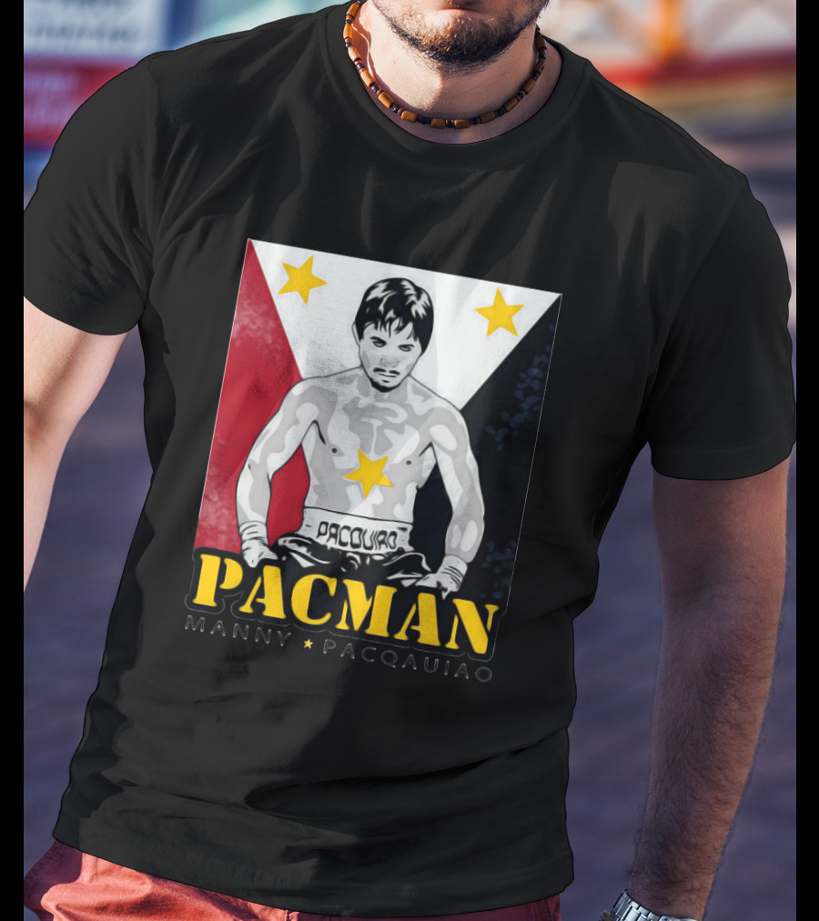 Pacman Manny Pacquiao Stars Boxing Filipino Flag T-Shirt