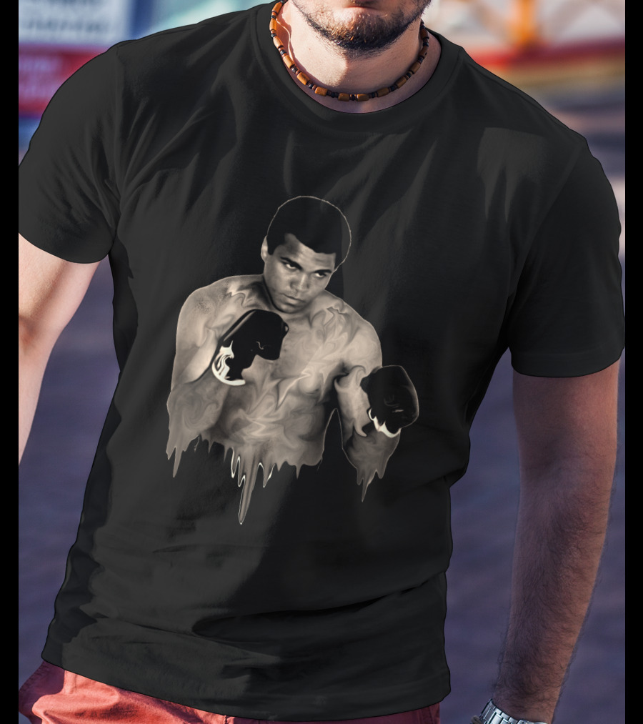 Muhammad Ali Legendary Boxer Dripping Effect T-Shirt