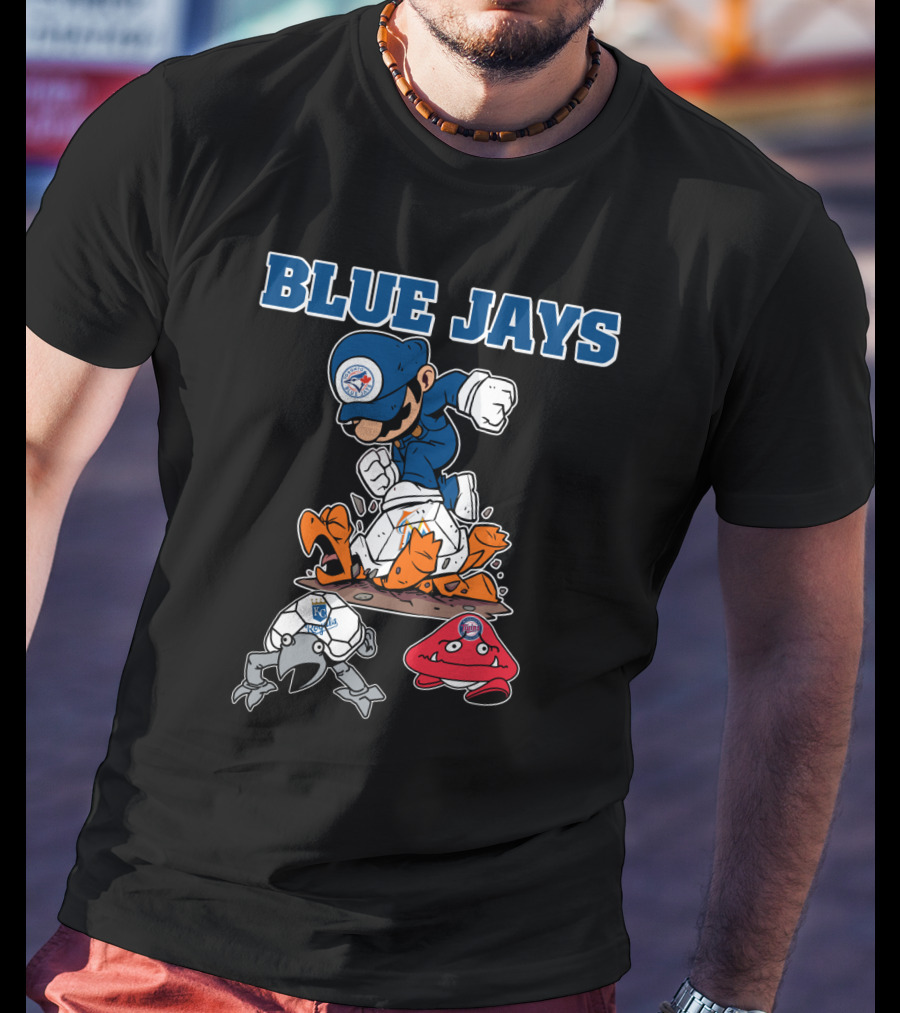 Blue Jays Halloween Mario Smash T-Shirt