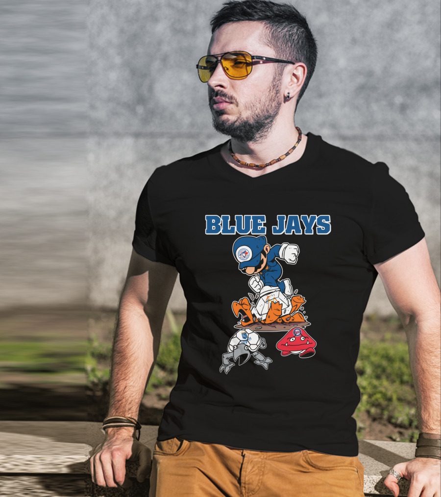 Blue Jays Halloween Mario Smash T-Shirt