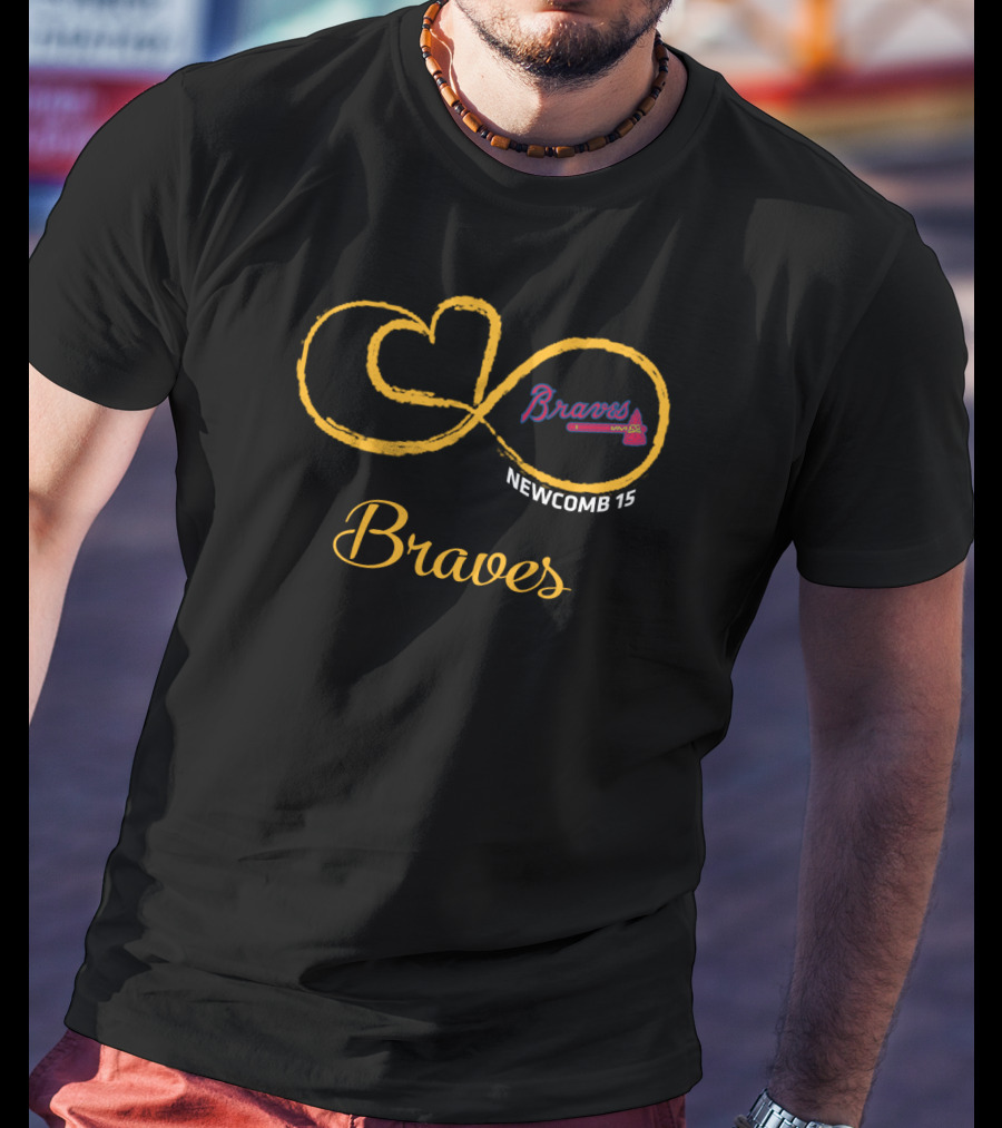 Braves Newcomb 15 Infinity Symbol T-Shirt