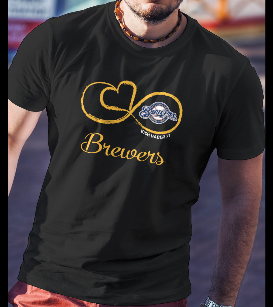 Milwaukee Brewers Josh Hader 71 Infinity Logo Brewers T-Shirt