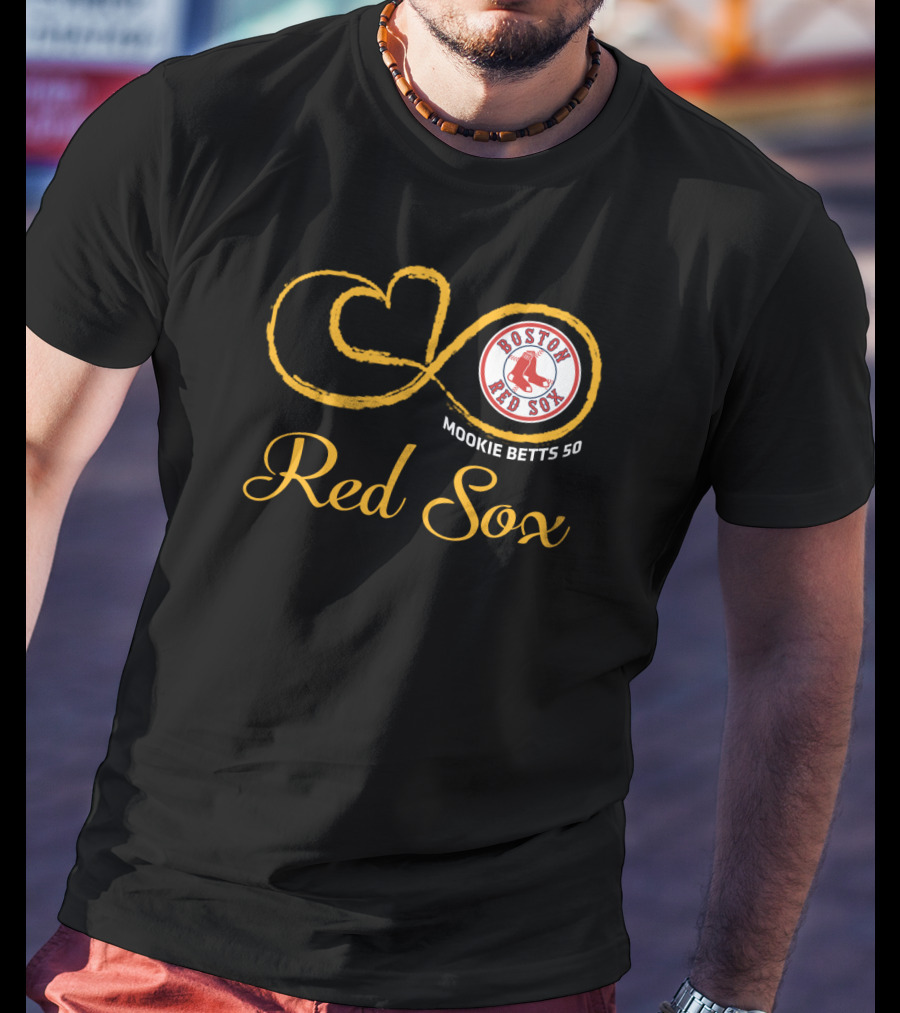Boston Red Sox Mookie Betts 50 Infinity T-Shirt