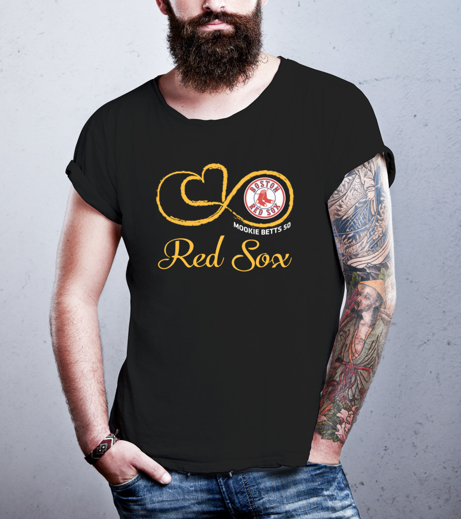 Boston Red Sox Mookie Betts 50 Infinity T-Shirt