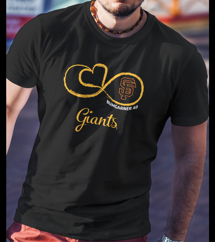 Sf Giants Bumgarner 40 Infinity Symbol T-Shirt