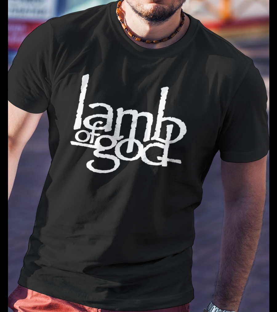 Lamb Of God Official Band Logo White T-Shirt
