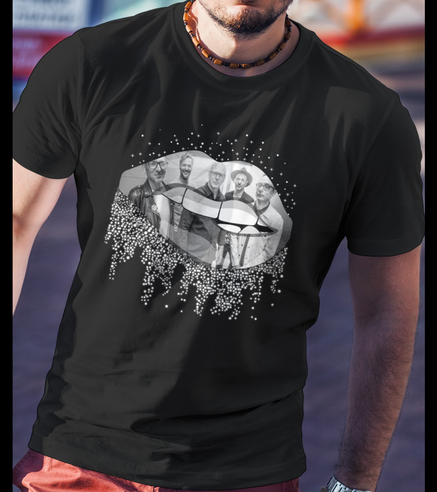 Bad Religion Band Glittering Lips Photo T-Shirt
