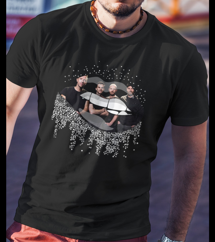 Coldplay Band Dripping Lips T-Shirt