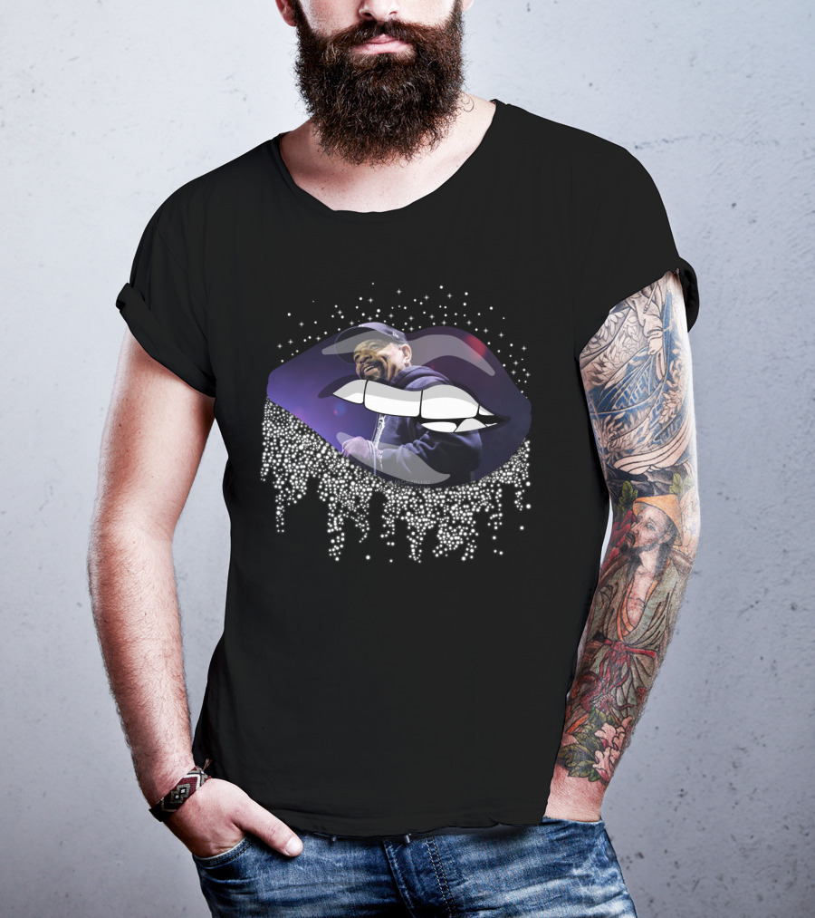 Icemft Ice Cube Dripping Lip T-Shirt