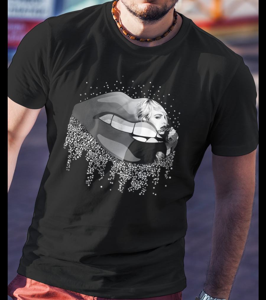 Madonna Pop Art Lips Effect T-Shirt