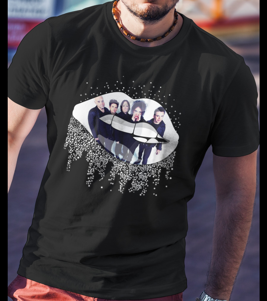 The Cure Band Members Inside Glittering Lips T-Shirt