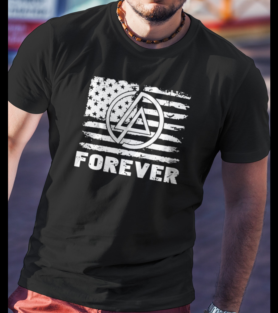 Linkin Park Forever American Flag Lp T-Shirt