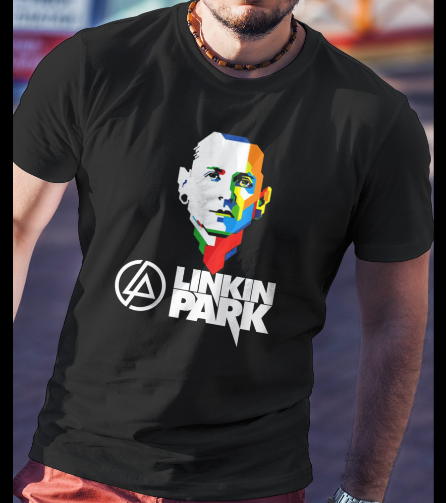 Linkin Park Colorful Face Logo And Iconic T-Shirt