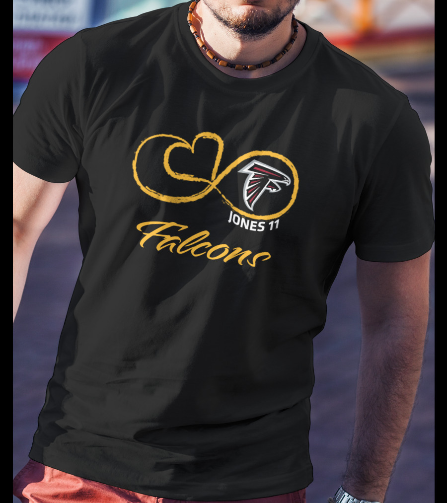 Atlanta Falcons Jones 11 Infinity Symbol T-Shirt