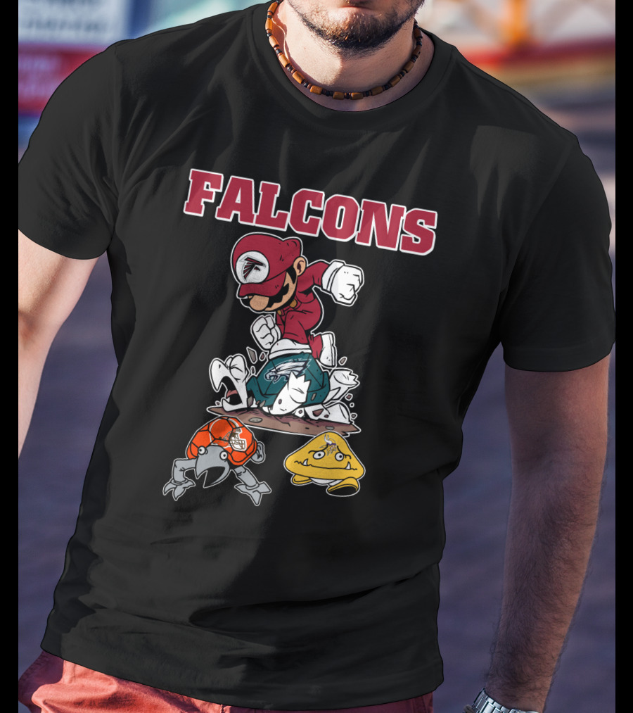 Falcons Mario Style Football Rivalry T-Shirt