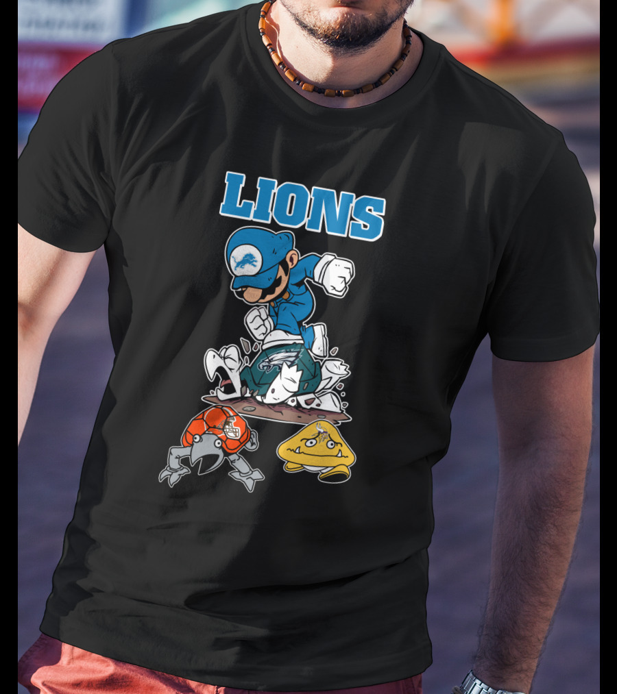 Lions Detroit Football Character Adventure T-Shirt