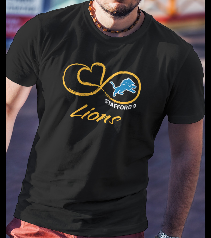 Lions Stafford 9 Infinity Symbol With Detroit Lions T-Shirt