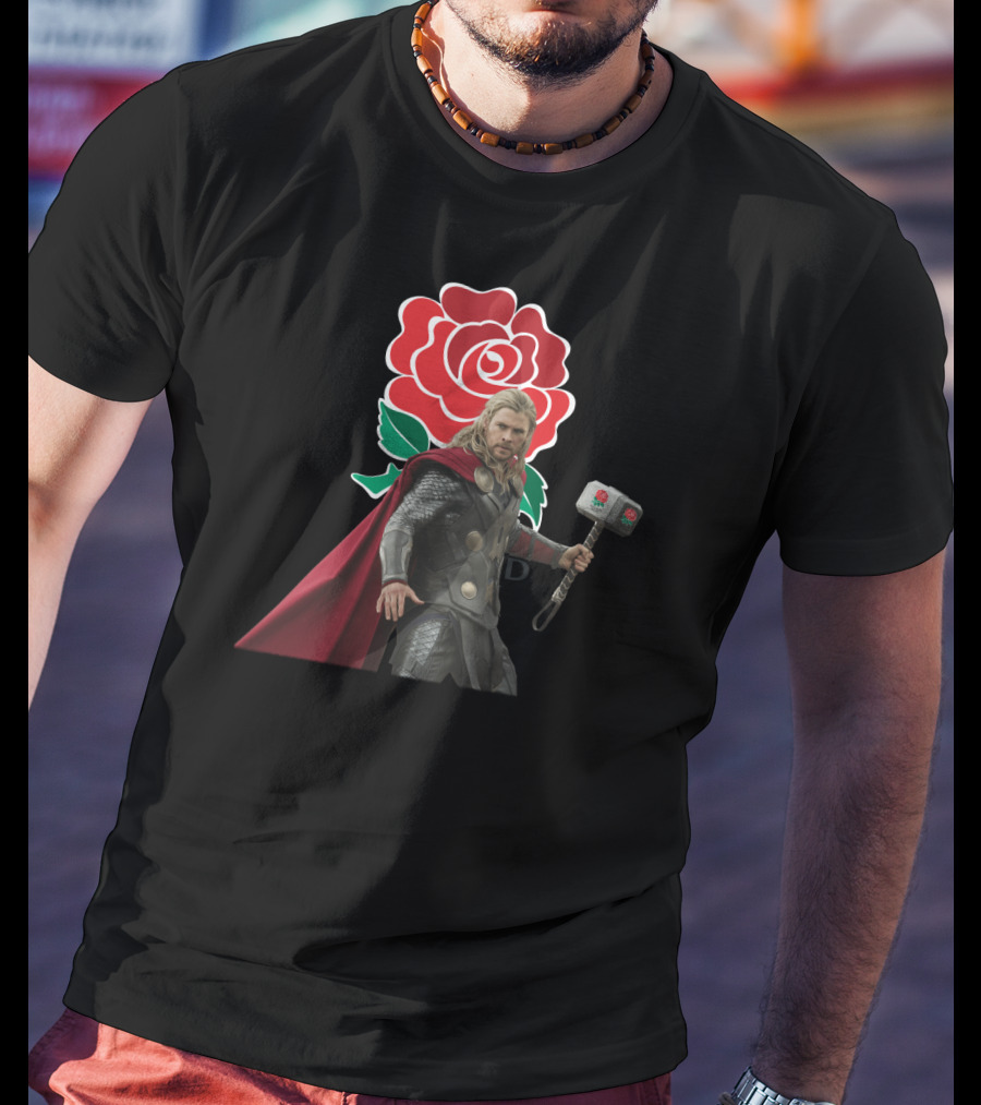 England Rugby Rfu Mighty Thor Red Rose T-Shirt