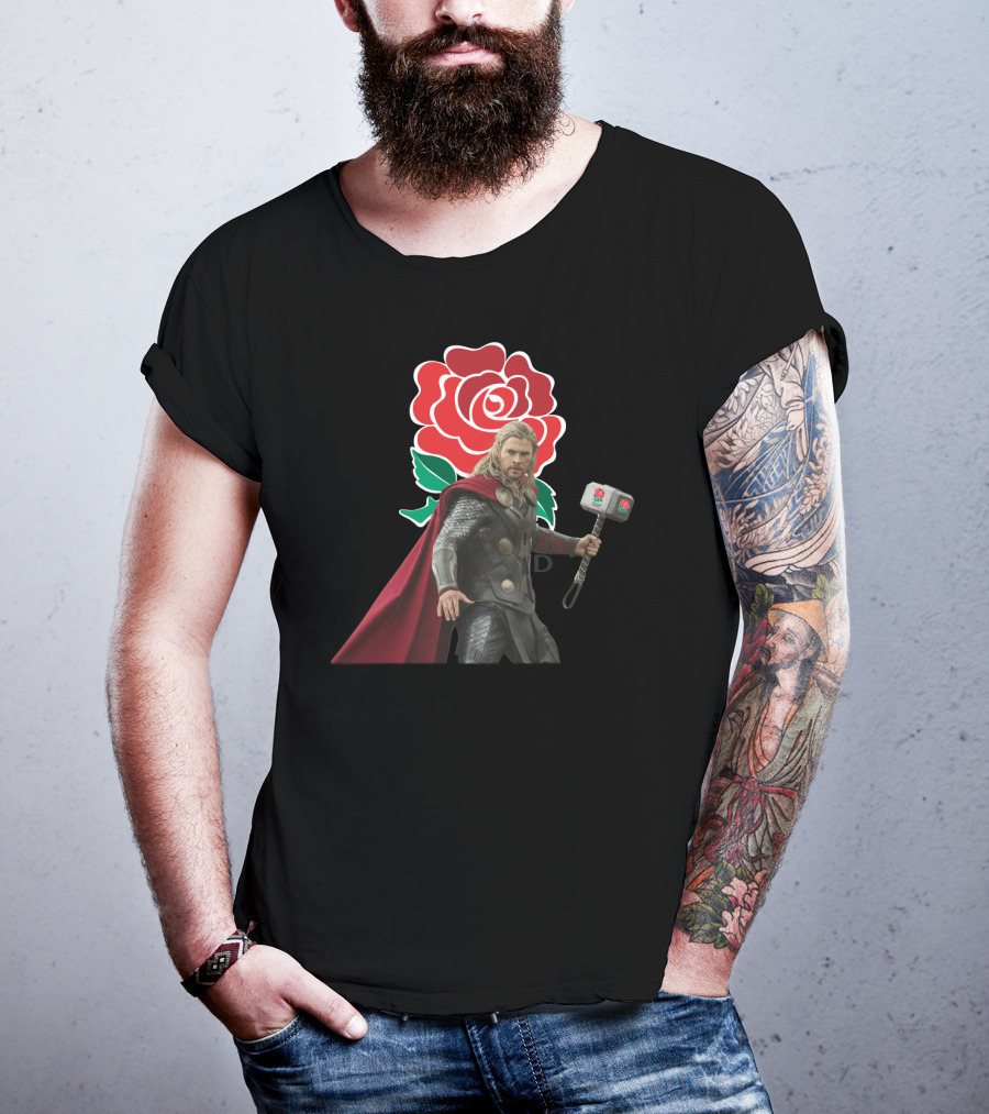 England Rugby Rfu Mighty Thor Red Rose T-Shirt