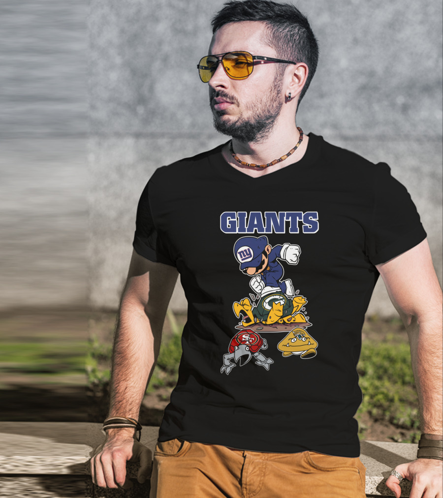 New York Giants Mario Style Packers 49ers Eagles T-Shirt
