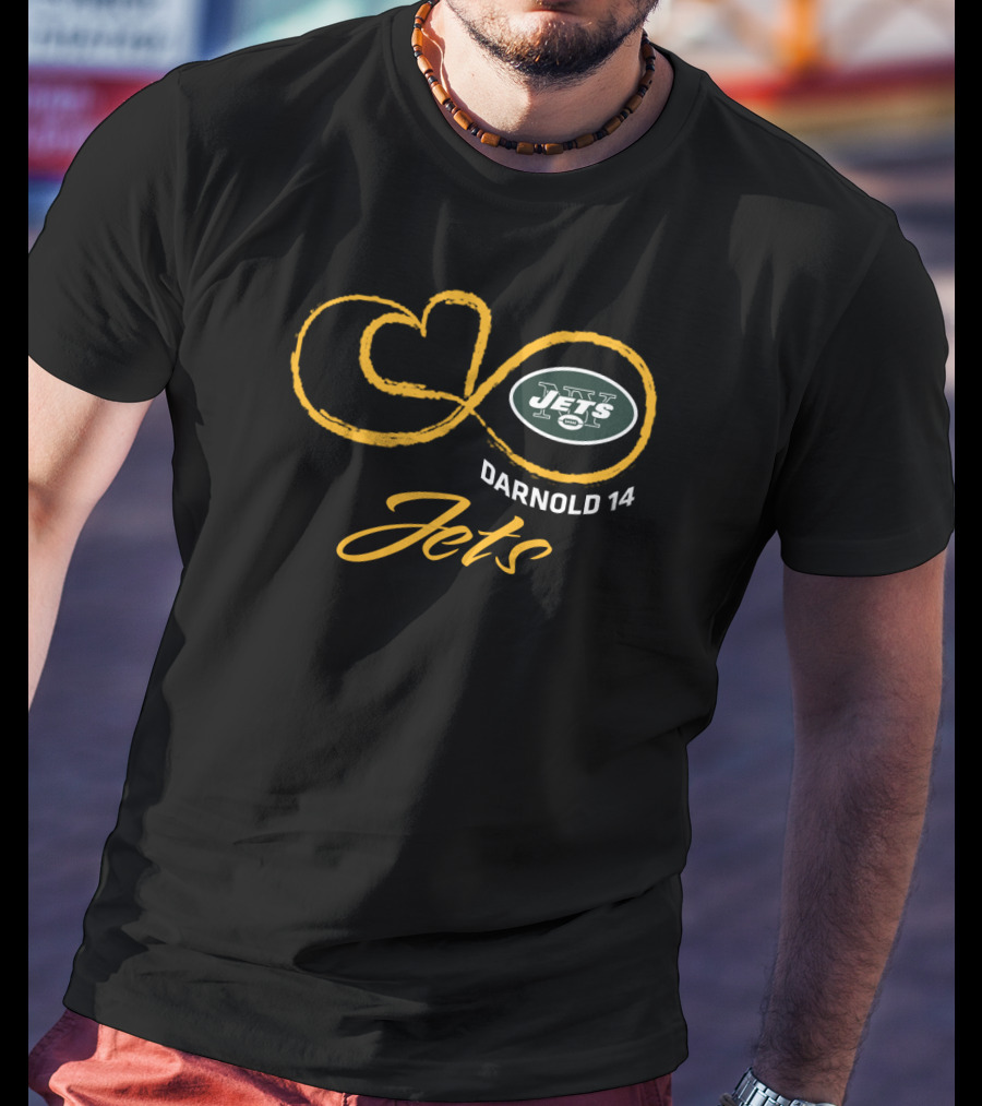 Jets Darnold 14 Infinity Symbol New York T-Shirt
