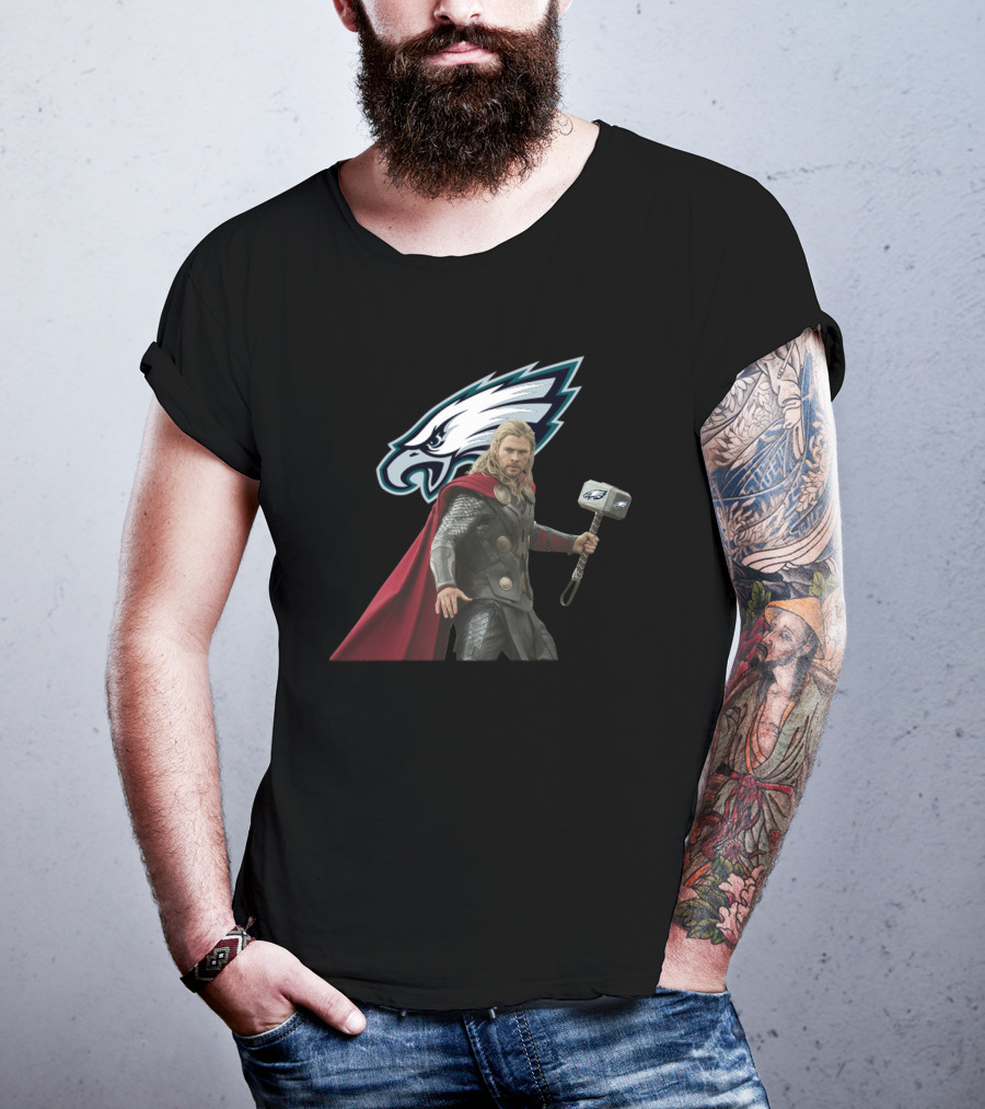 Philadelphia Eagles Thor Hammer Crossover T-Shirt
