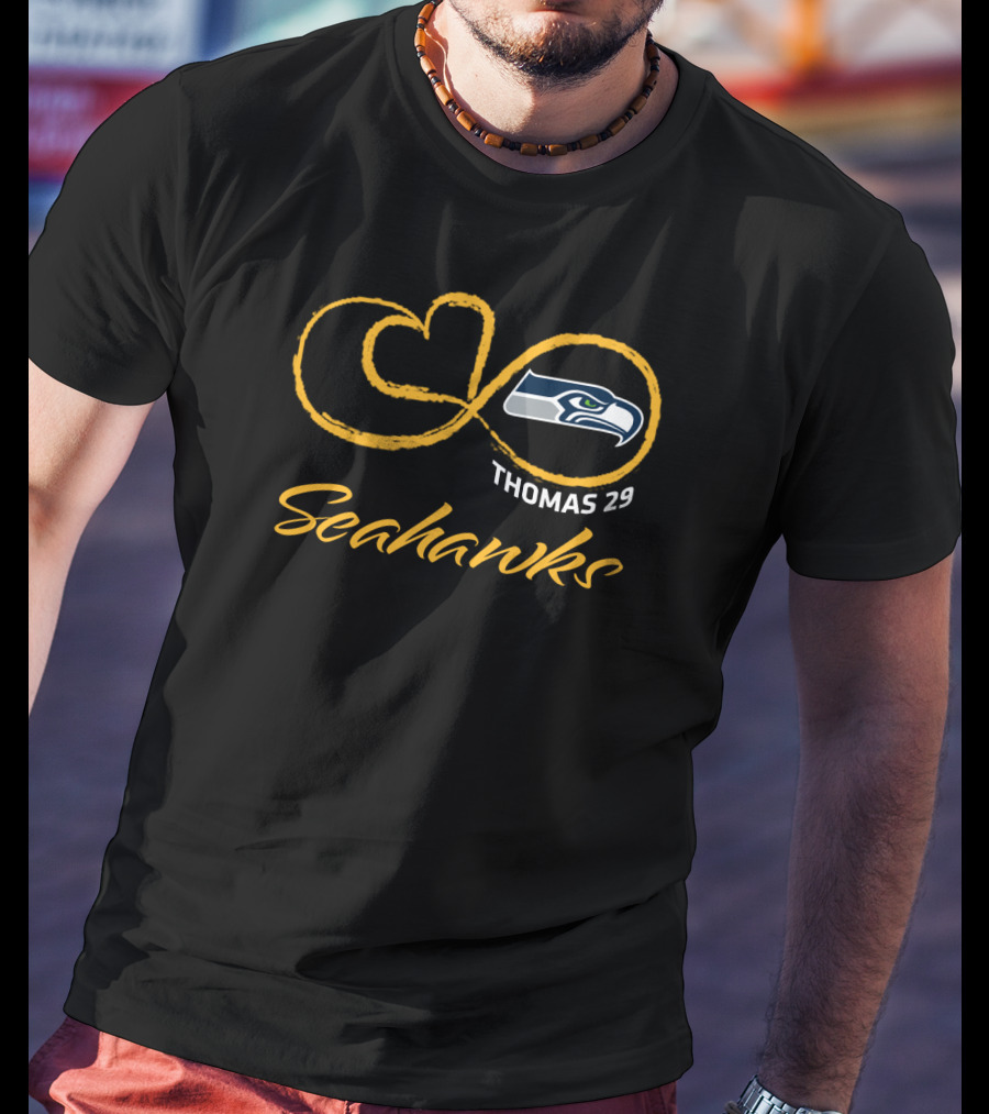 Thomas 29 Seattle Seahawks Infinity T-Shirt
