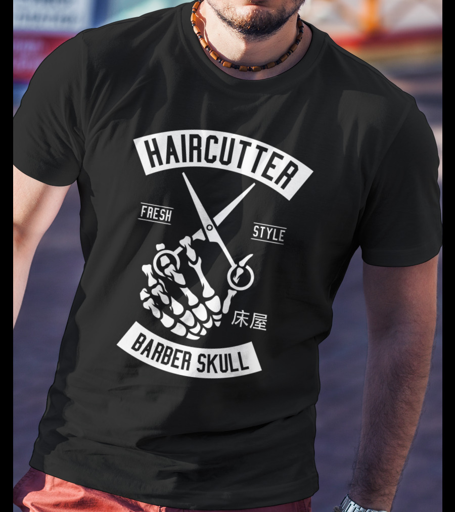 Haircutter Barber Skull Fresh T-Shirt