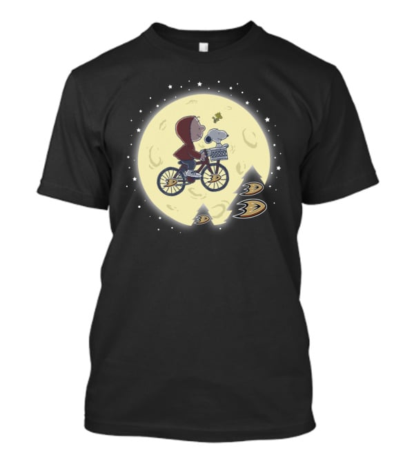 Halloween Anaheim Ducks Snoopy Peanuts Moon Classic T-Shirt