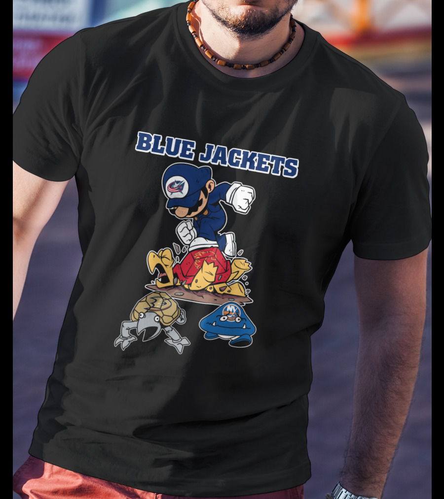 Blue Jackets Columbus Hockey Rivalry Playoff Cartoon Victory T-Shirt