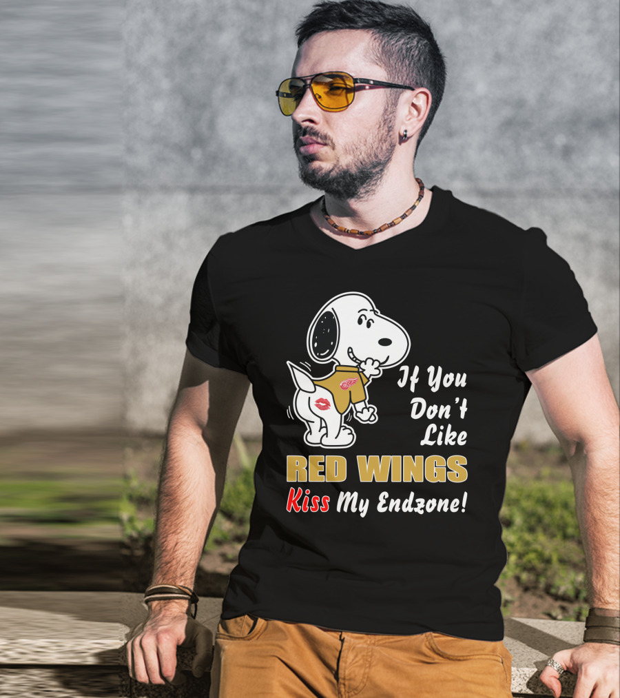 If You Don't Like Red Wings Kiss My Endzone T-Shirt